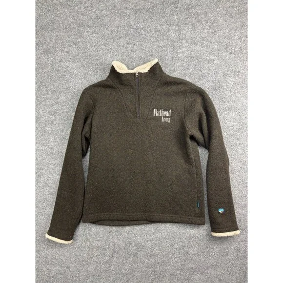 Kuhl Alfpaca Fleece Sweater Men's S Brown Zip Pullover Flathead Living 48* North - Picture 1 of 6